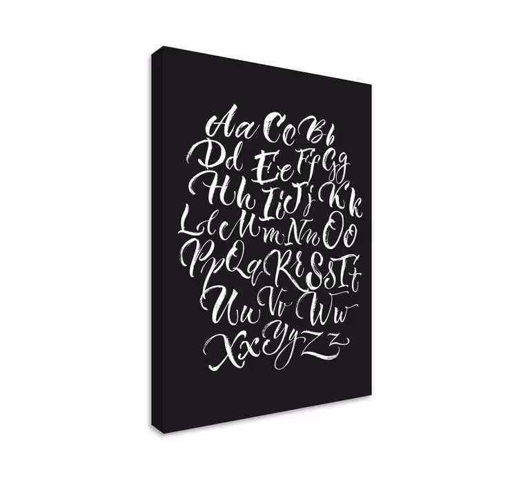 Leinwandbild elegante schriftkunst präsentation - TenStickers