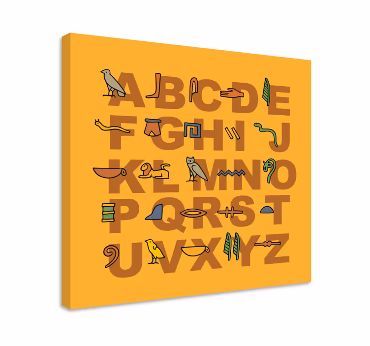 Leinwandbild bunte alphabetsymbole - TenStickers