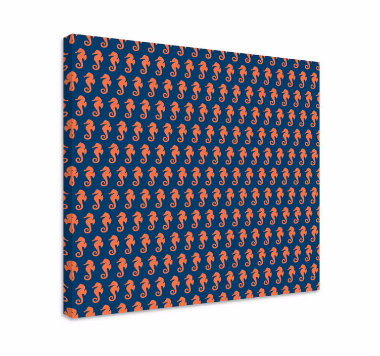 Wandbilder modern seepferdchen muster wiederholt - TenStickers