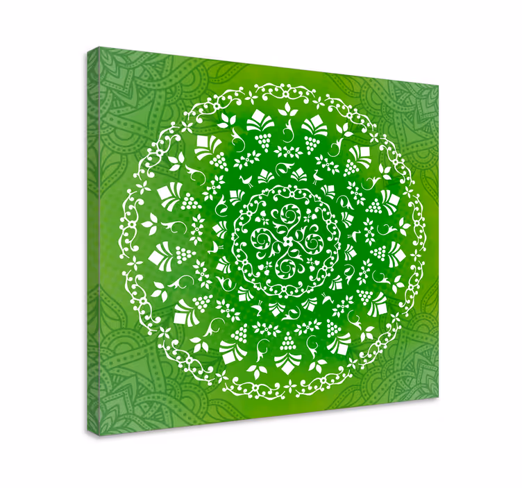 Zen bilder leinwand mit detailliertem botanischen mandala - TenStickers