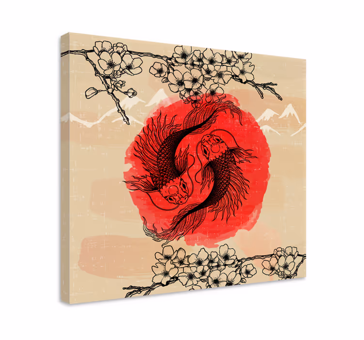 Wandbild Fische Ying yang fische - TenStickers