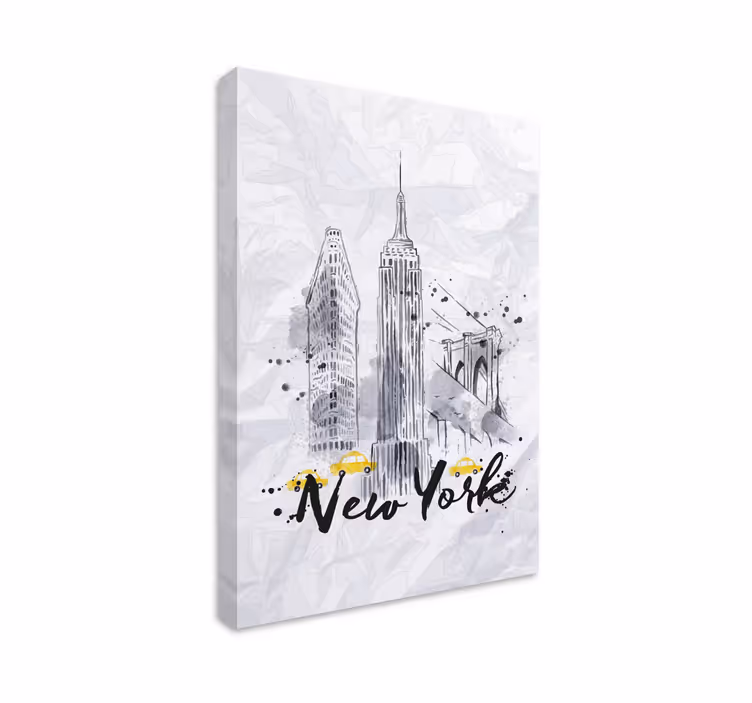Leinwandbild abbildung der skyline von new york - TenStickers