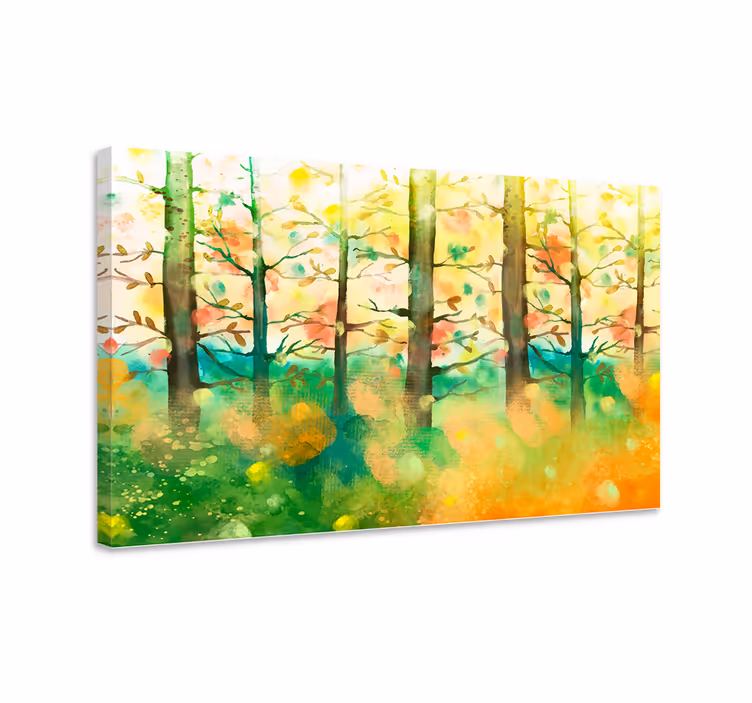 Wandbild Baum Mehrfarbiger baum - TenStickers