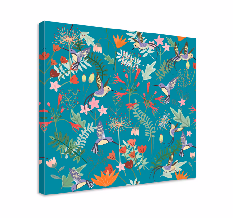 Leinwandbild blumenkolibri-freude - TenStickers