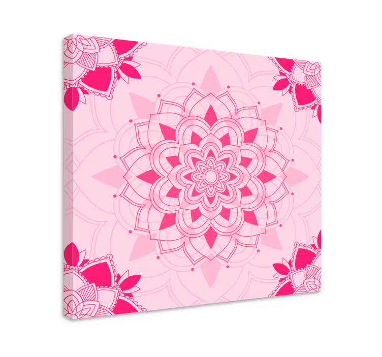 Zen bilder leinwand mit filigranem blumenmandala - TenStickers