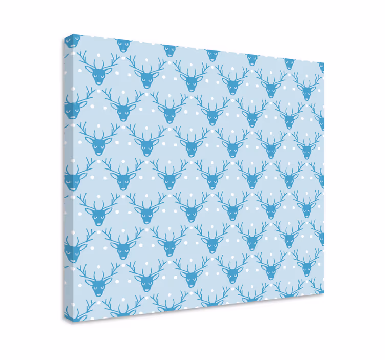 Hirsch bild leinwand mit winterhirsch muster - TenStickers