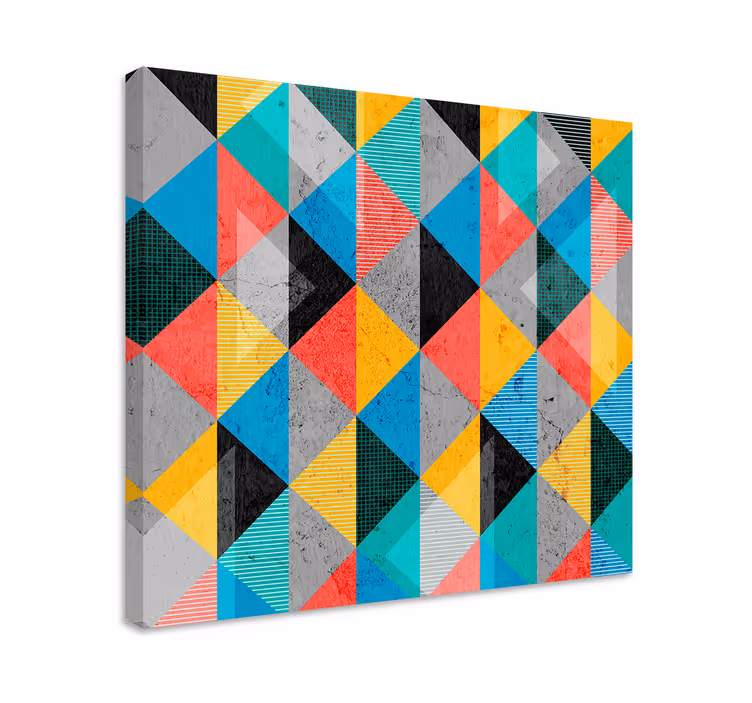 Geometrische Wandbilder dynamisches rautenmuster - TenStickers