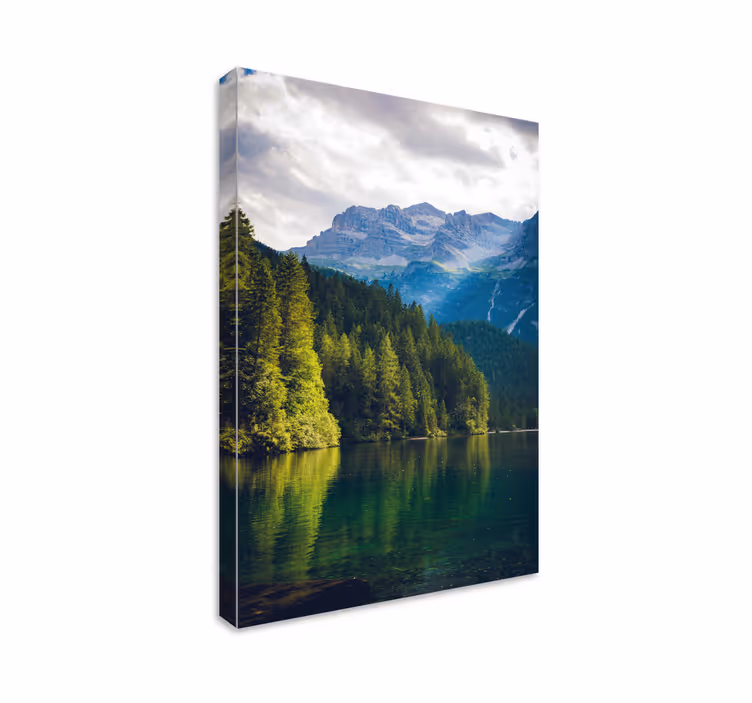 Wandbilder landschaft bergreflexion ruhe - TenStickers