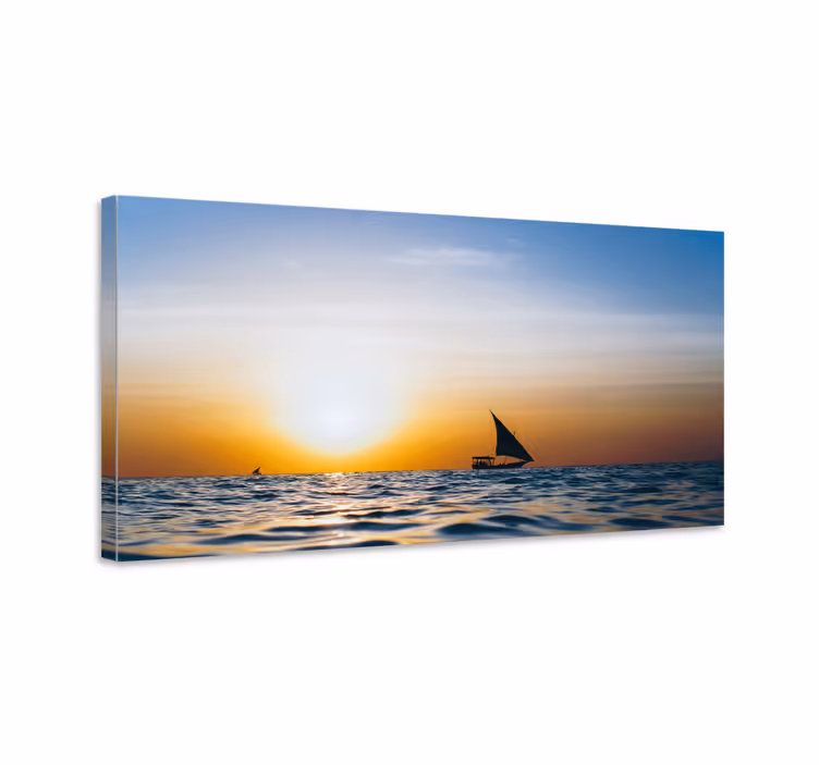 Wandbilder Landschaft segeln bei sonnenuntergang - TenStickers