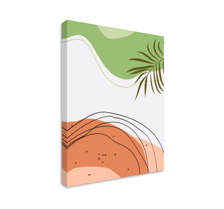 Wandbilder modern mit abstrakten tropischen formen - TenStickers