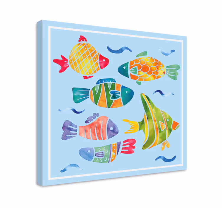 Wandbild fische bunte wasserwelt - TenStickers