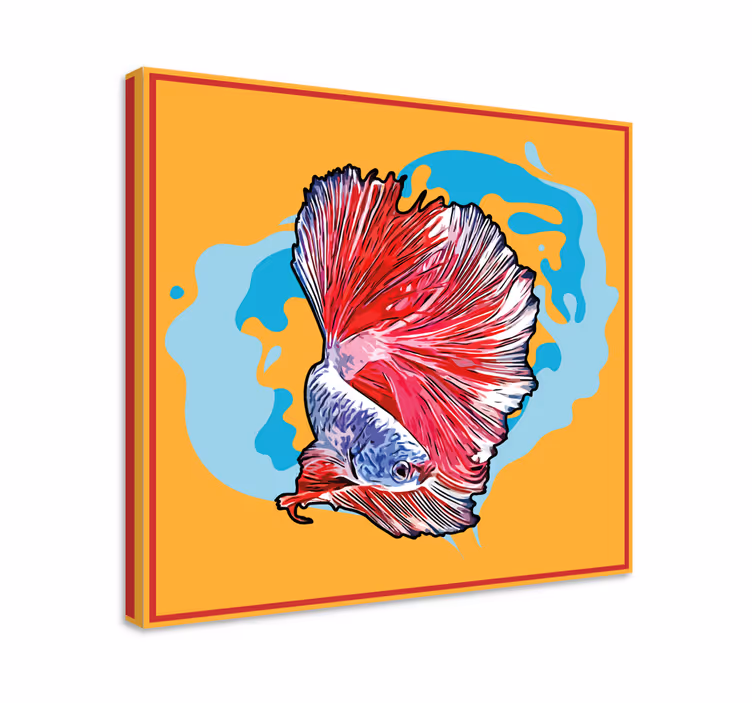 Wandbild fische in lebhaften betta-farben - TenStickers