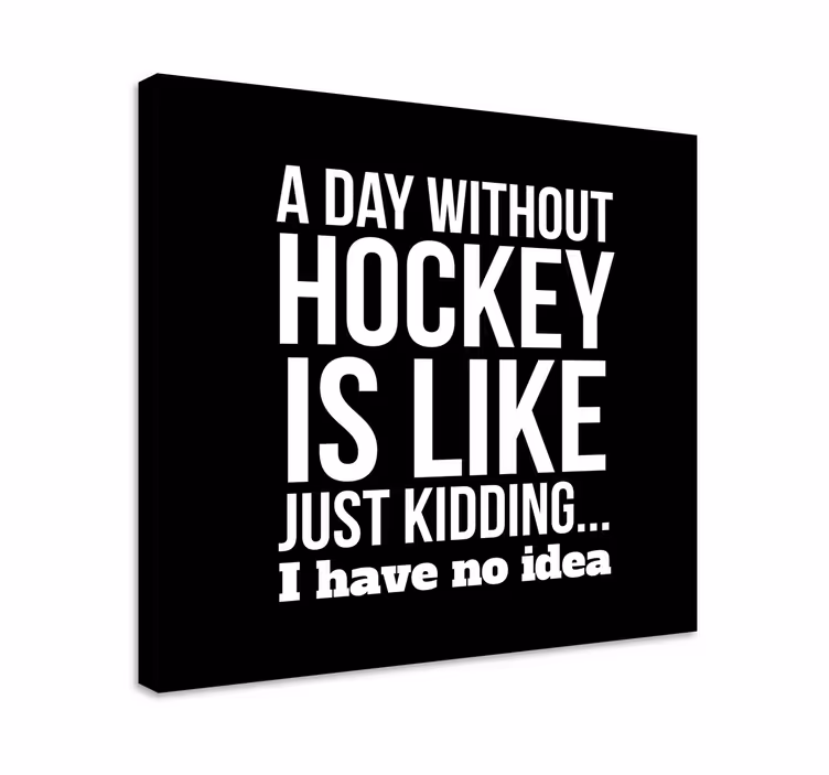 Leinwandbild Jugendliche Ein tag ohne eishockey - TenStickers