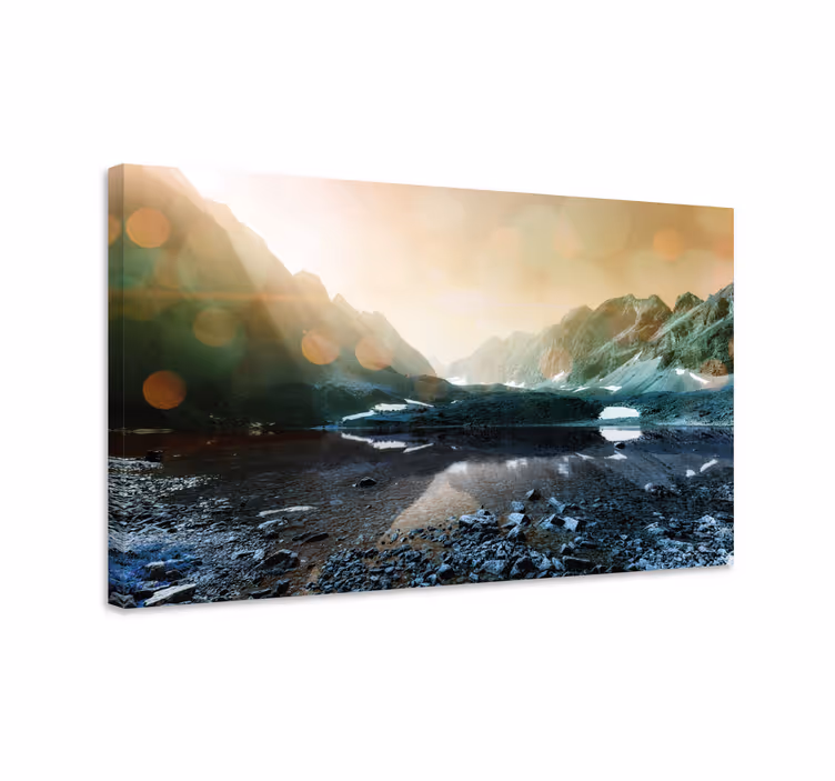 Wandbilder landschaft bergreflexionen - TenStickers