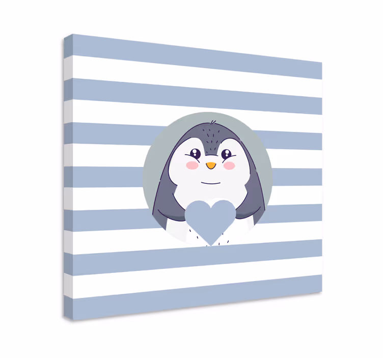 Leinwandbild babys süßer pinguin umarmung - TenStickers