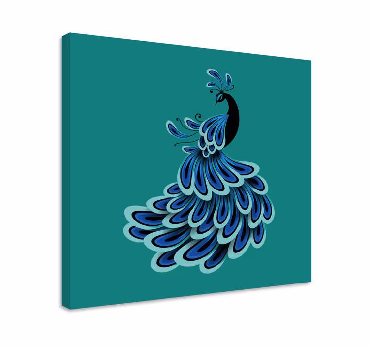 3d leinwandbild elegantes pfauendesign - TenStickers
