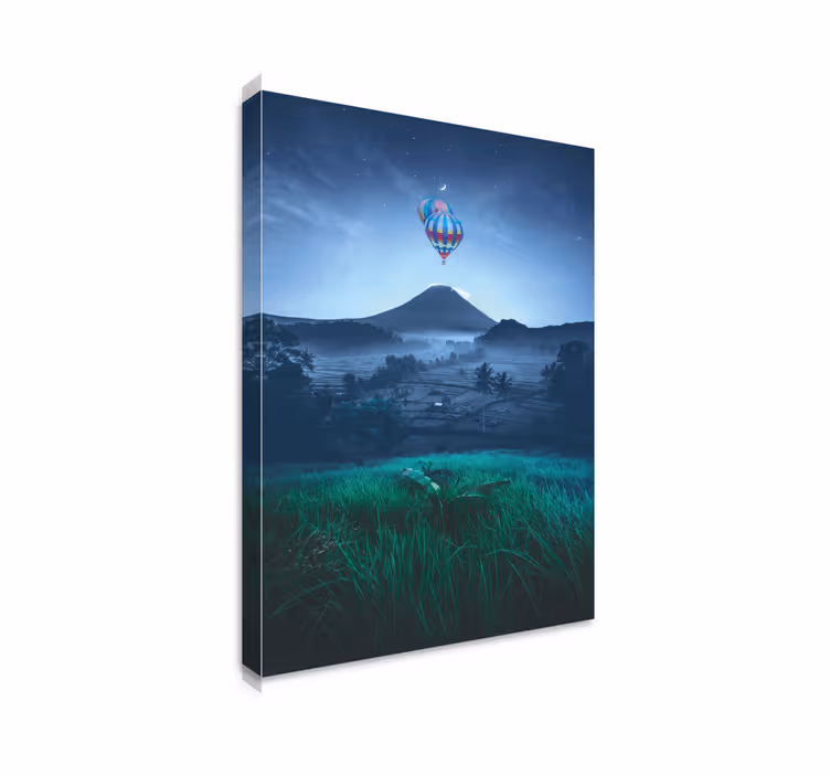 Wandbilder landschaft ballon über den bergen - TenStickers