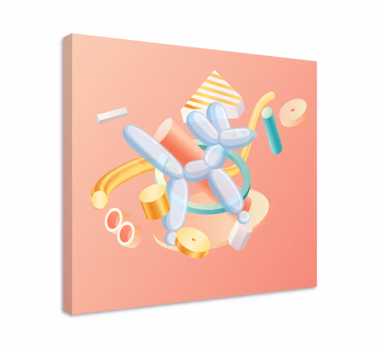 Leinwandbild obst luftballontierformen - TenStickers