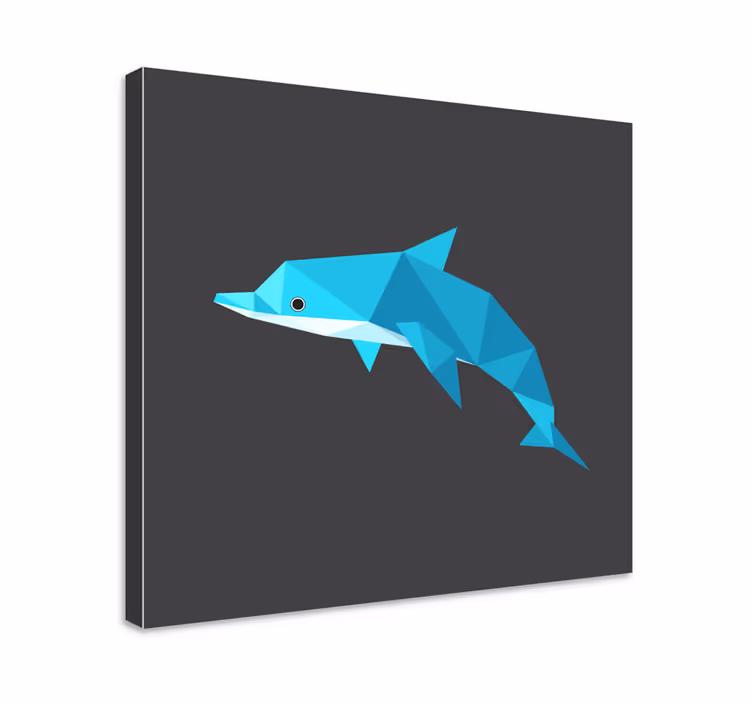 Wandbild fische stilisiertes delfinporträt - TenStickers