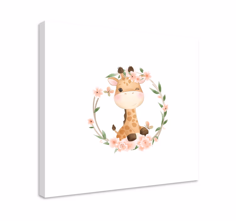 Wandbild tier niedliches giraffen design - TenStickers