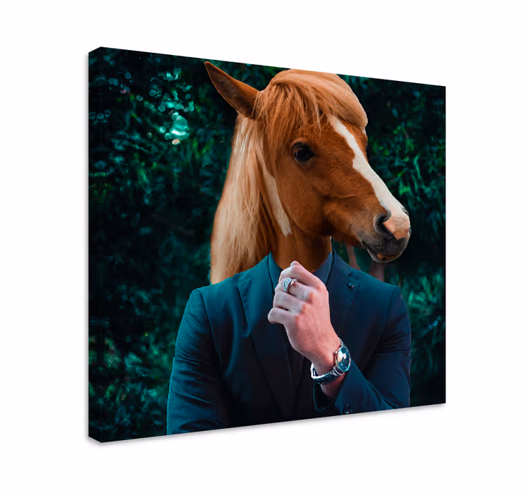 Pferde Leinwand pferdekopfportrait - TenStickers