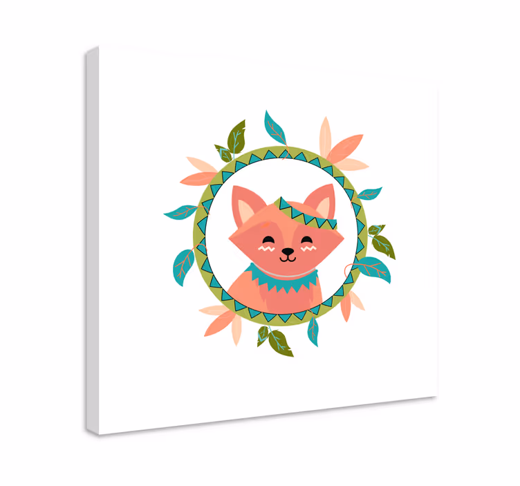 Wandbilder katzen und charmantes fuchs-porträt - TenStickers