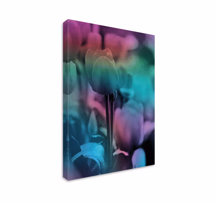 Leinwandbild sanfte florale silhouette - TenStickers
