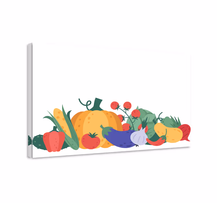 Leinwandbild obst farbenfrohe gemüsevielfalt - TenStickers