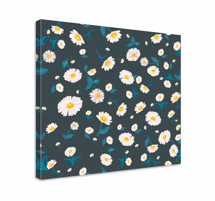Leinwandbild gänseblümchen-muster - TenStickers