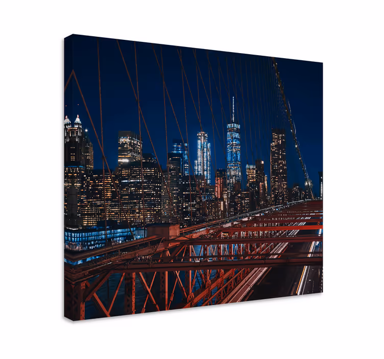 Leinwandbild brooklyn bridge aussicht - TenStickers
