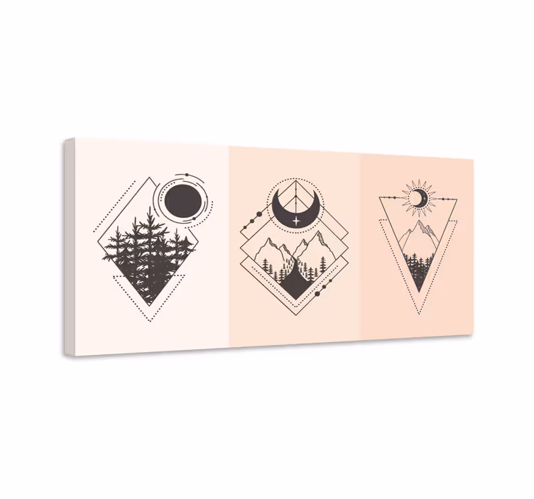 Geometrische Wandbilder geometrisches bergemblem - TenStickers