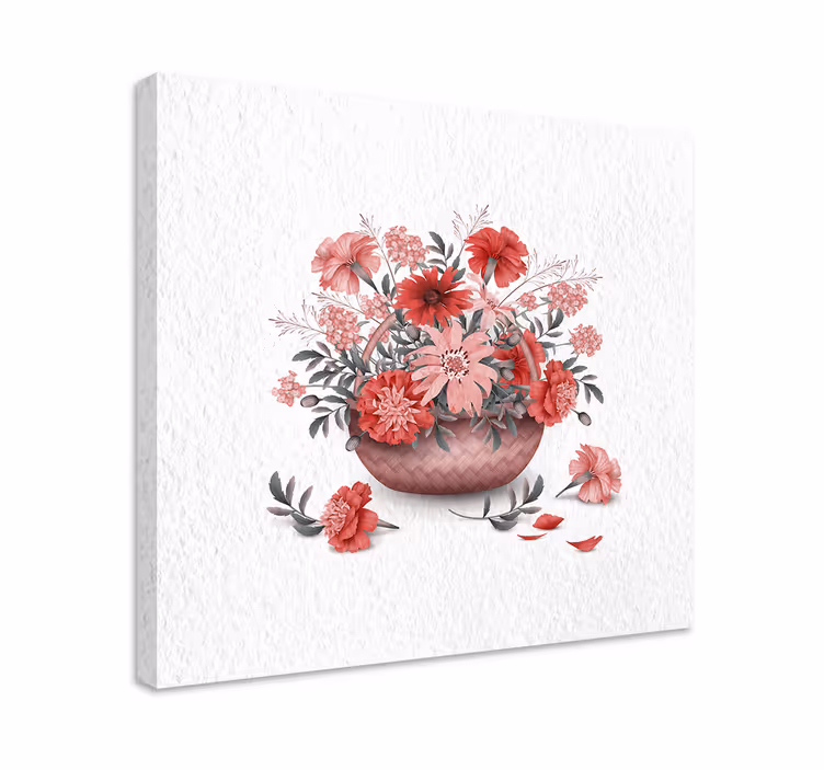 Leinwandbild florales korbarrangement - TenStickers