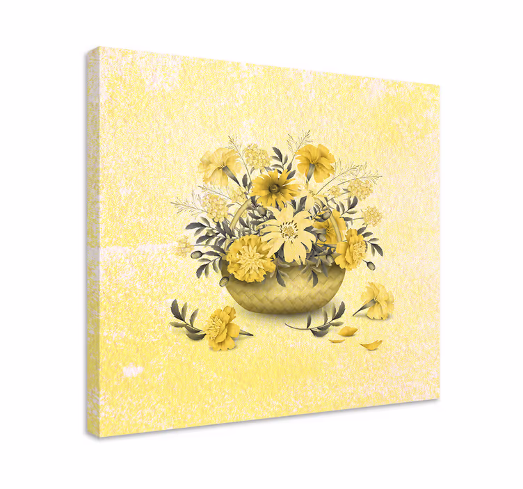 Leinwandbild gelbes blumenarrangement - TenStickers