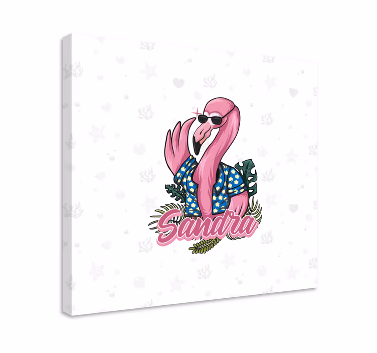 Wandbild tier mit coolem flamingo-feeling - TenStickers