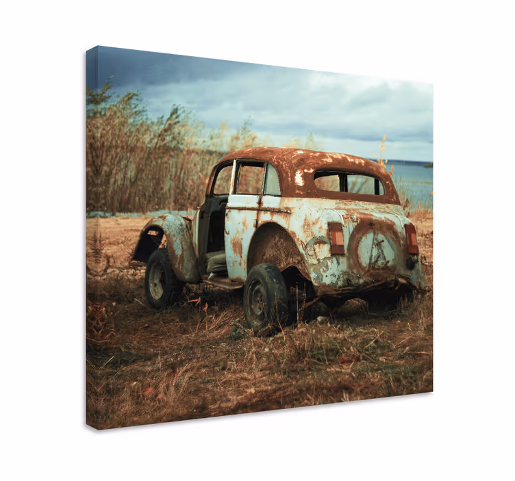 Wandbilder vintage rostiges klassikauto - TenStickers