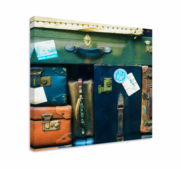 Wandbilder vintage reisekoffer kollektion - TenStickers