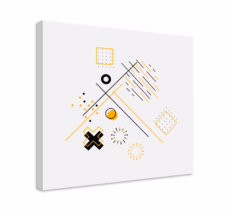 Geometrische wandbilder in nichtfigurativen formen - TenStickers