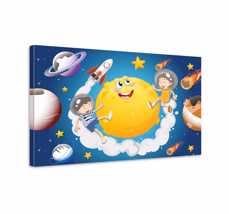 Leinwandbild kinder weltraum abenteuer spaß - TenStickers