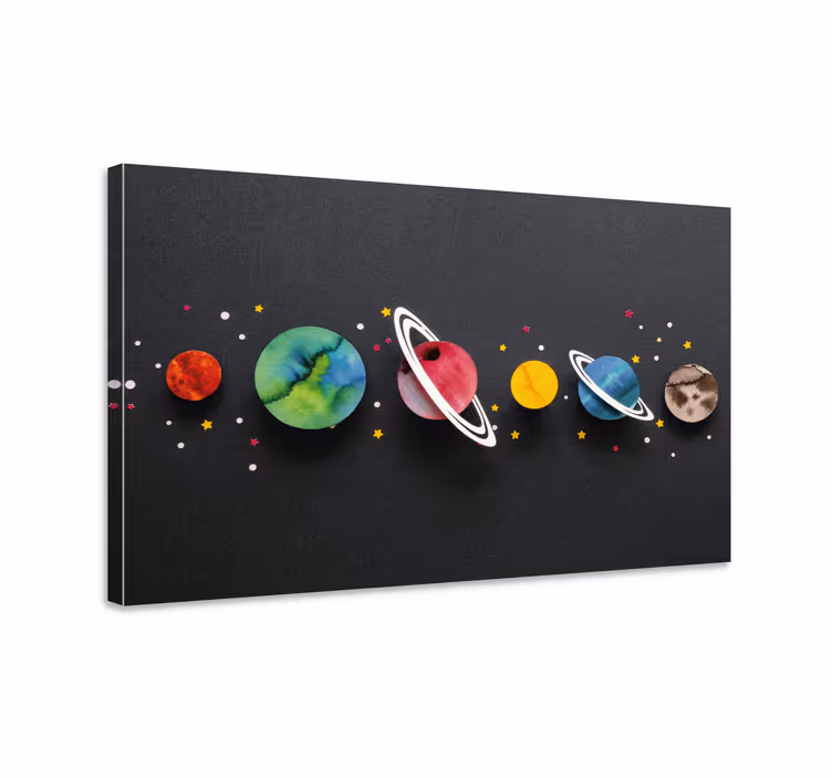 Dinosaurier wandbild mit planetarischem system - TenStickers