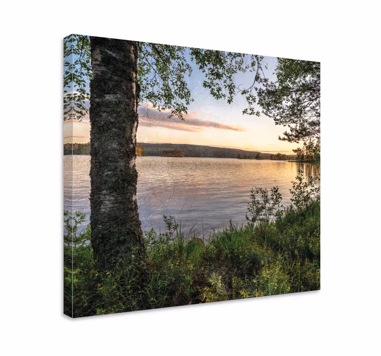 Wandbilder landschaft ruhiger see sonnenuntergang - TenStickers