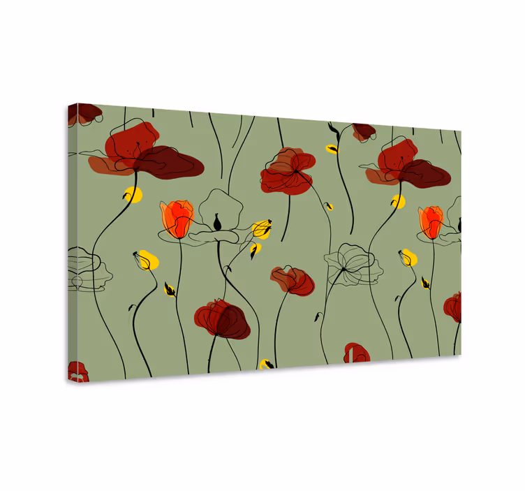 Leinwandbild mohnblumenmotiv - TenStickers