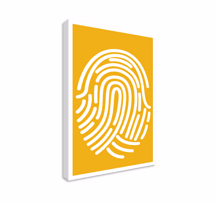 geometrische Wandbilder Fingerabdruck abstrakte kunst - TenStickers