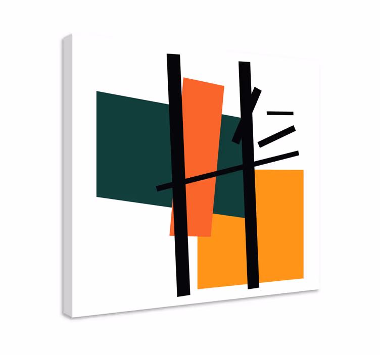Geometrische wandbilder in abstrakter formgebung - TenStickers