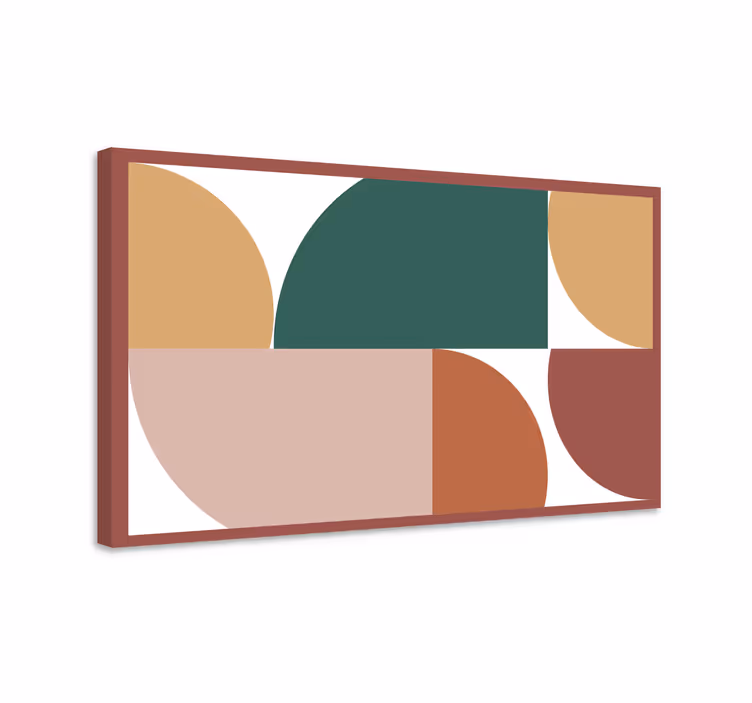 Geometrische wandbilder abstrakte kreisförmige formen - TenStickers