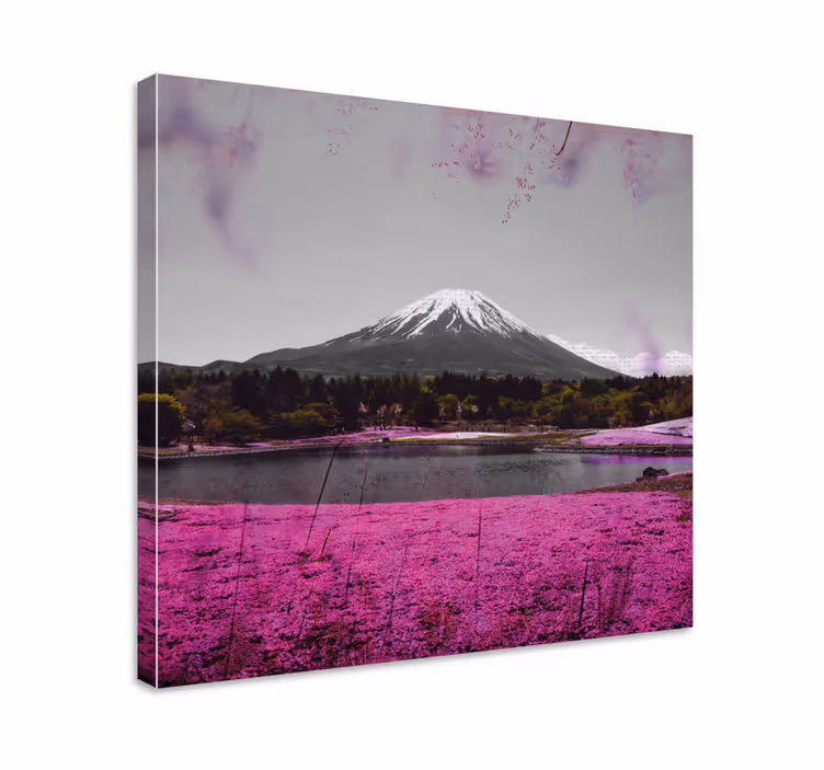 Wandbilder landschaft fuji spiegelung - TenStickers