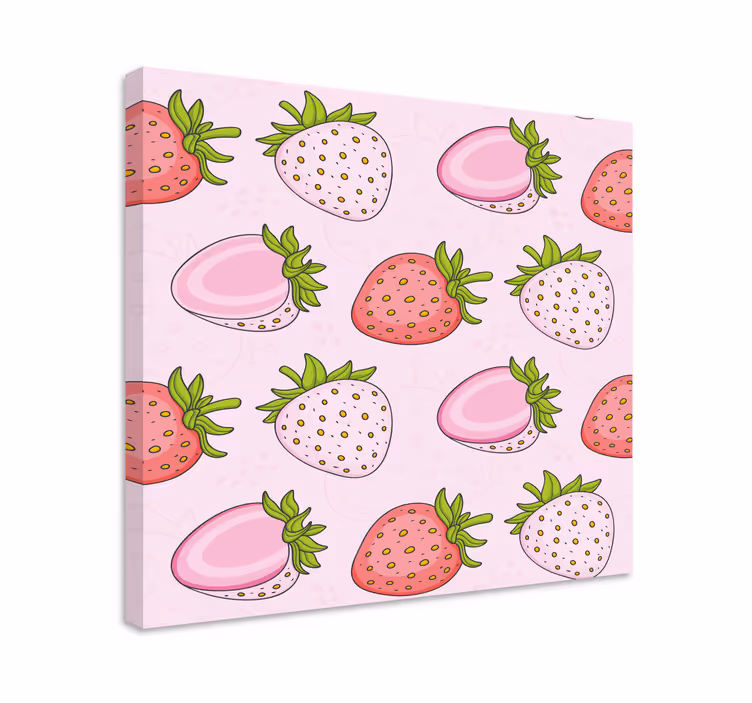 Leinwandbild obst erdbeer freude - TenStickers