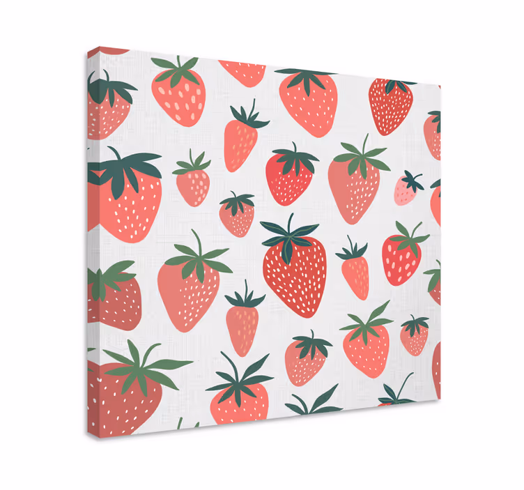 Leinwandbild obst erdbeer motiv - TenStickers