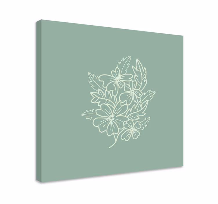 Leinwandbild stilisierte blumenarrangement - TenStickers