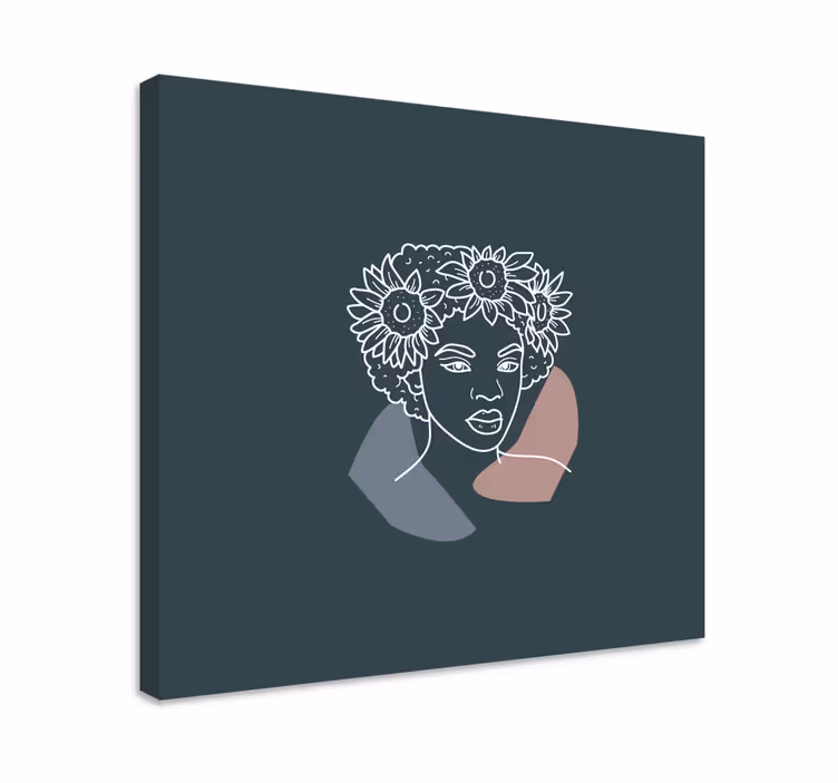 Leinwandbild mit kunstvollem botanischen porträt - TenStickers