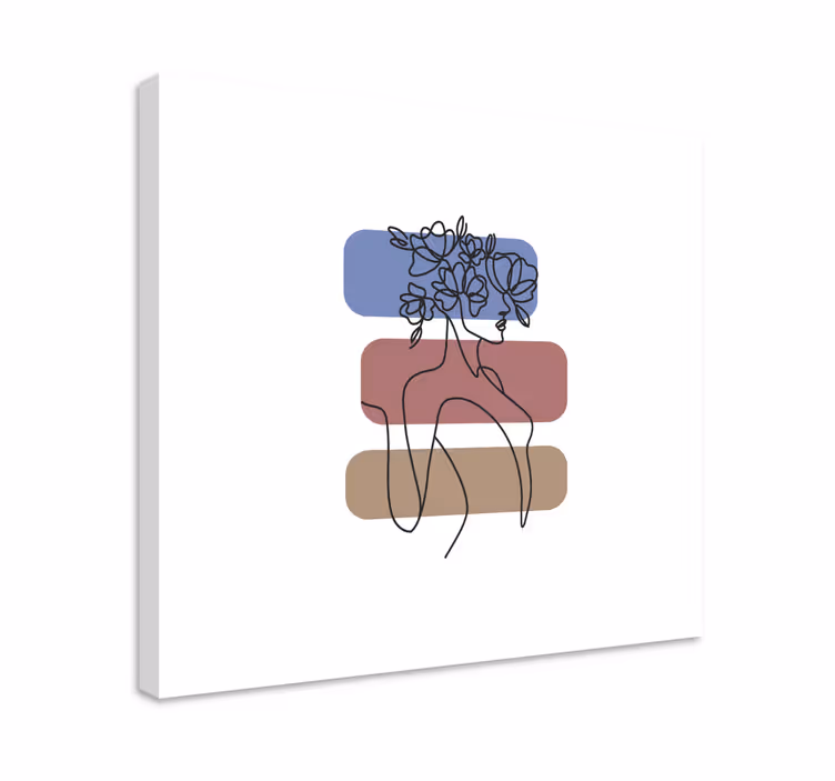 Leinwandbild minimalistische blumenfigur - TenStickers